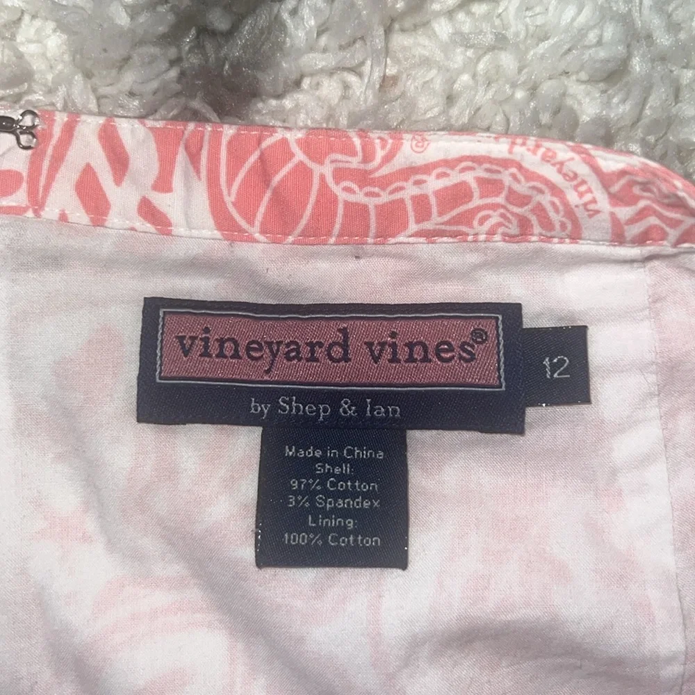 Vineyard Pink Patterned Skirt Embroidered Size 12